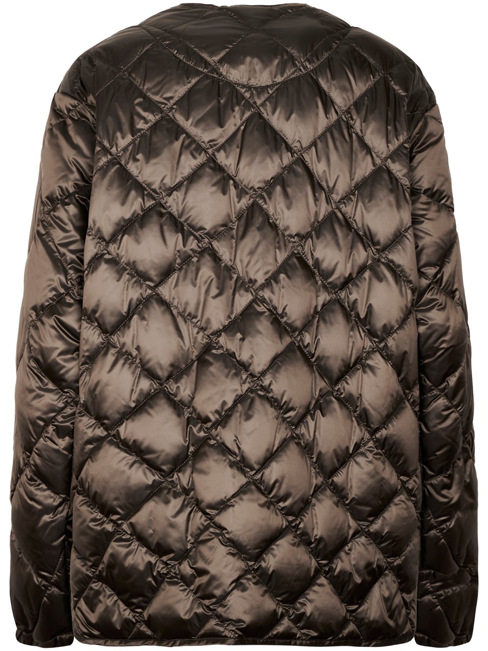 Max Mara Short Padded Jacket with Diamond Quilting Grijs