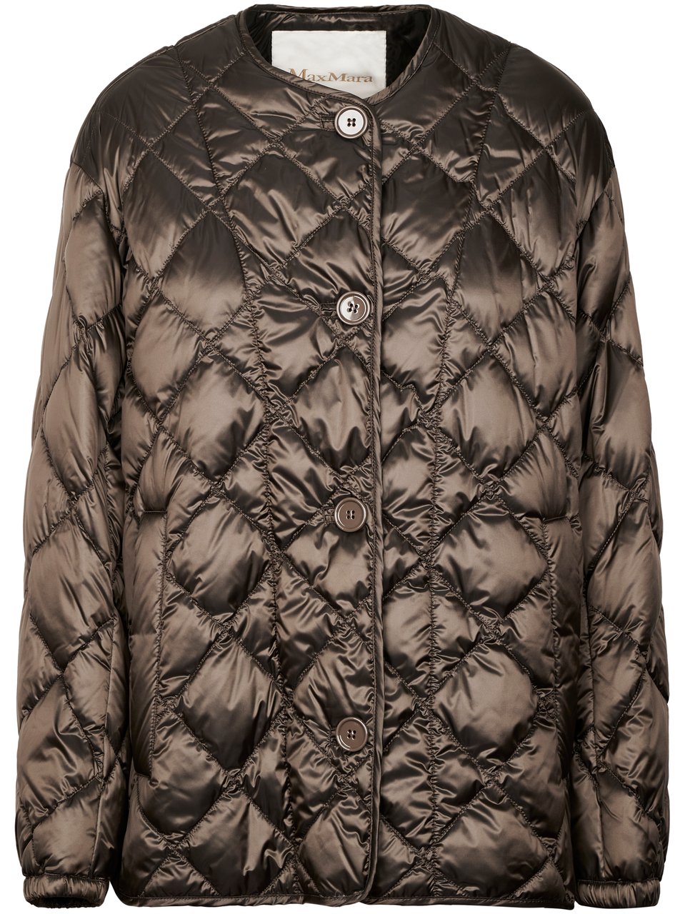 Max Mara Short Padded Jacket with Diamond Quilting Grijs