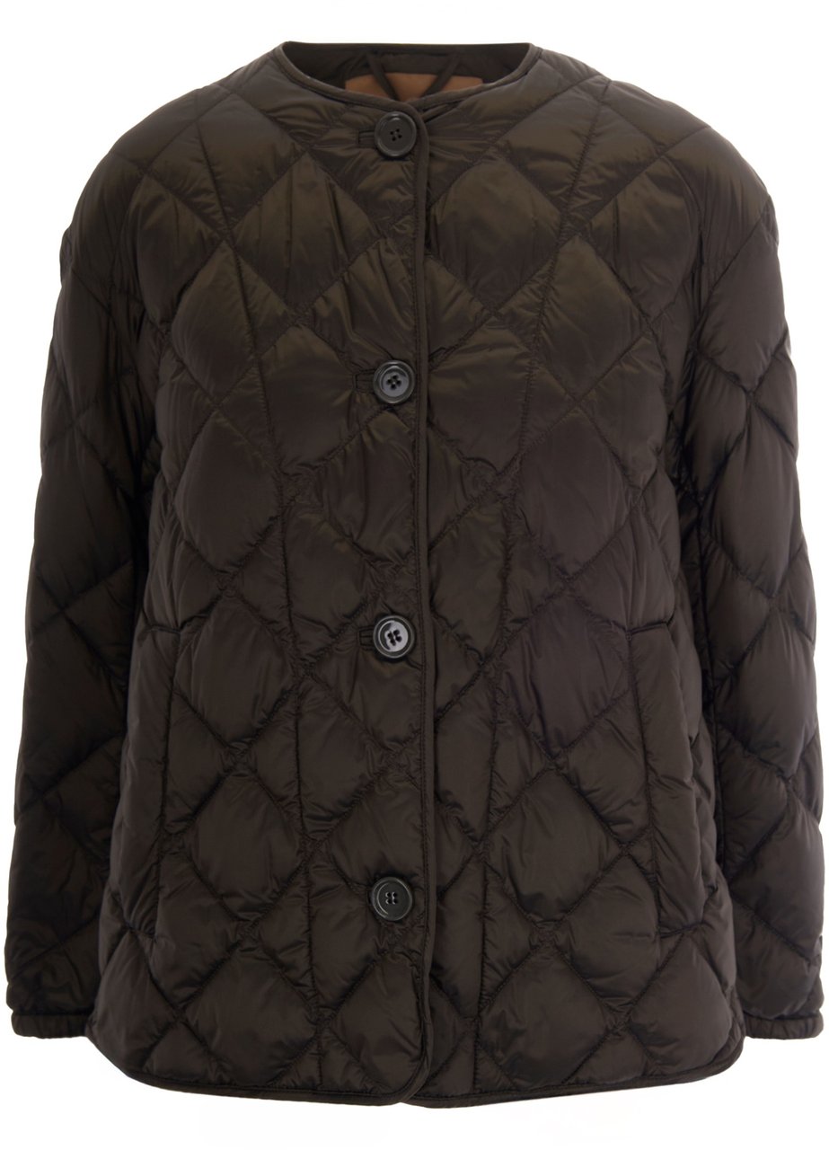 Max Mara Coats Verde Scuro Groen