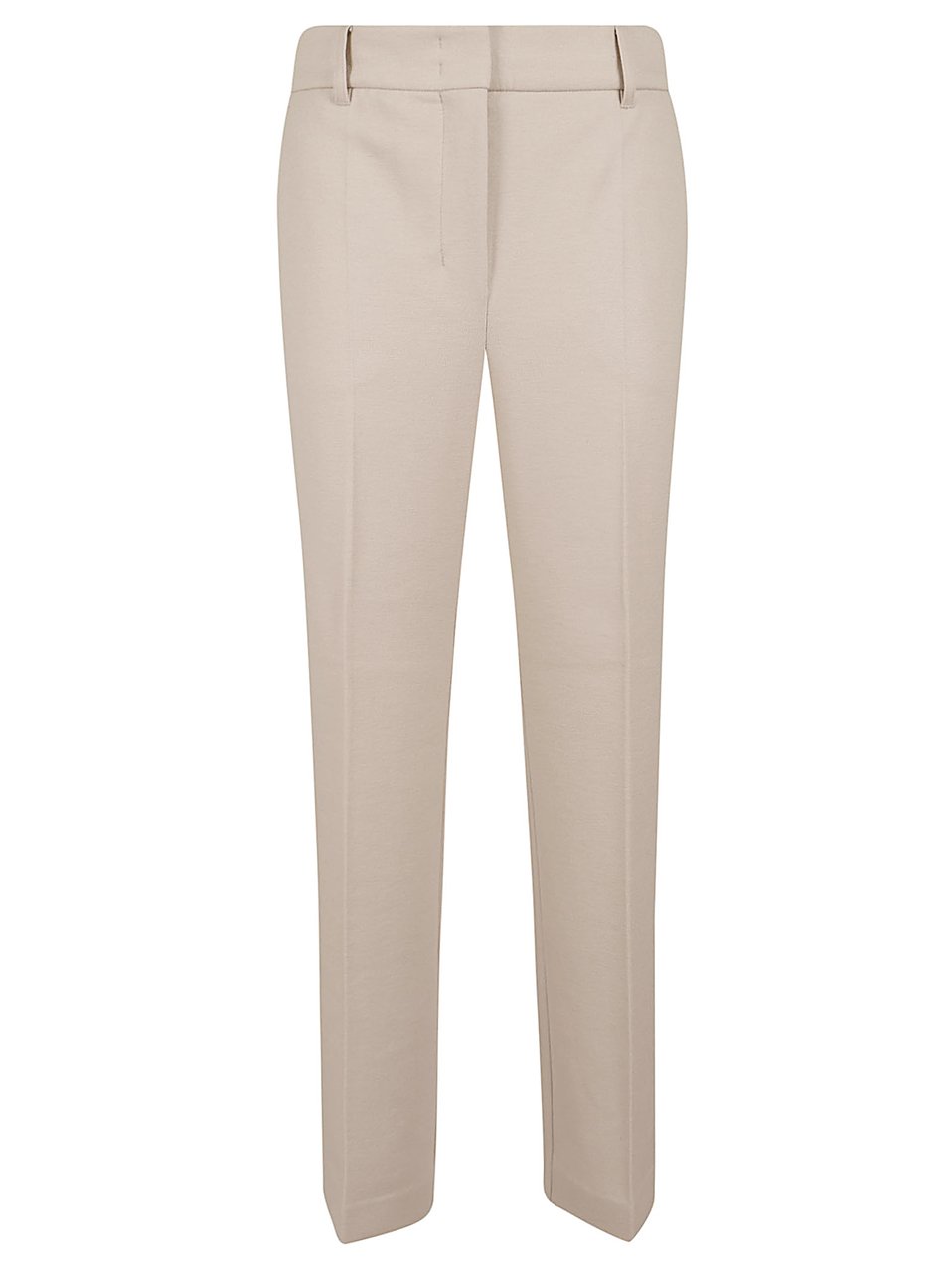 Max Mara Tailored Straight-Leg Pants in Wool and Cotton Blend Neutraal
