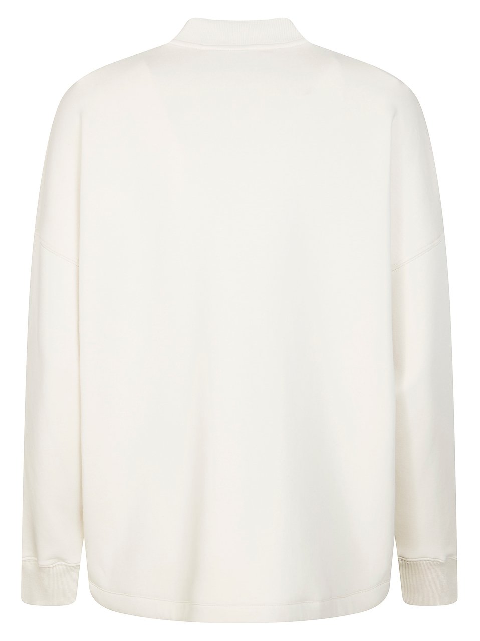 Max Mara Radios Boxy Ribbed Trim Bomber Jacket Wit
