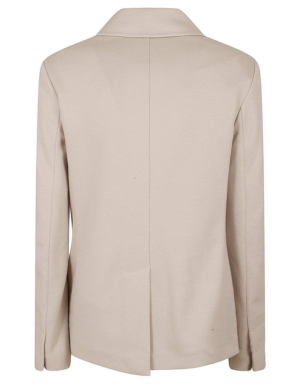 Max Mara Beige Wool-Cotton Fata Jersey Blazer Neutraal