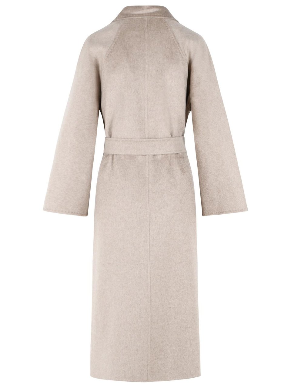 Max Mara 'Icon Ludmilla' Sand Beige Cashmere Coat Grijs
