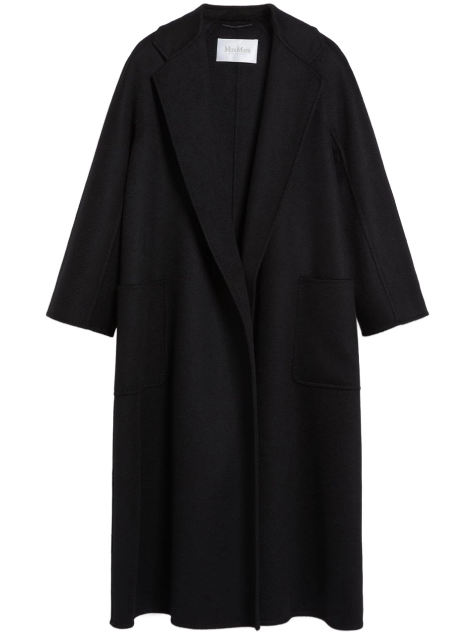 Max Mara Black Ludmilla Loose Fit Long Coat Zwart