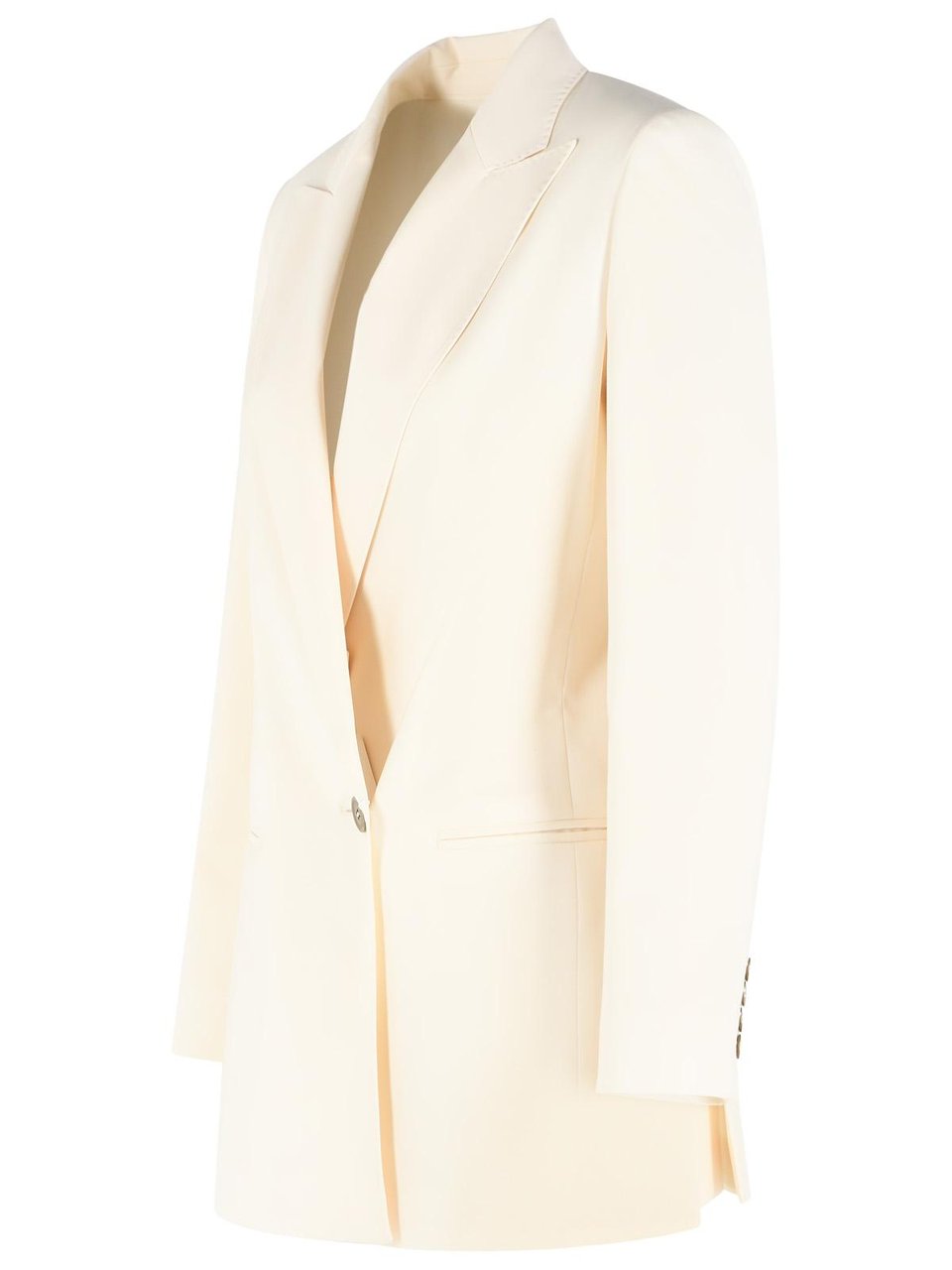 Max Mara 'Bikini' Ivory White Virgin Wool Blazer Neutraal