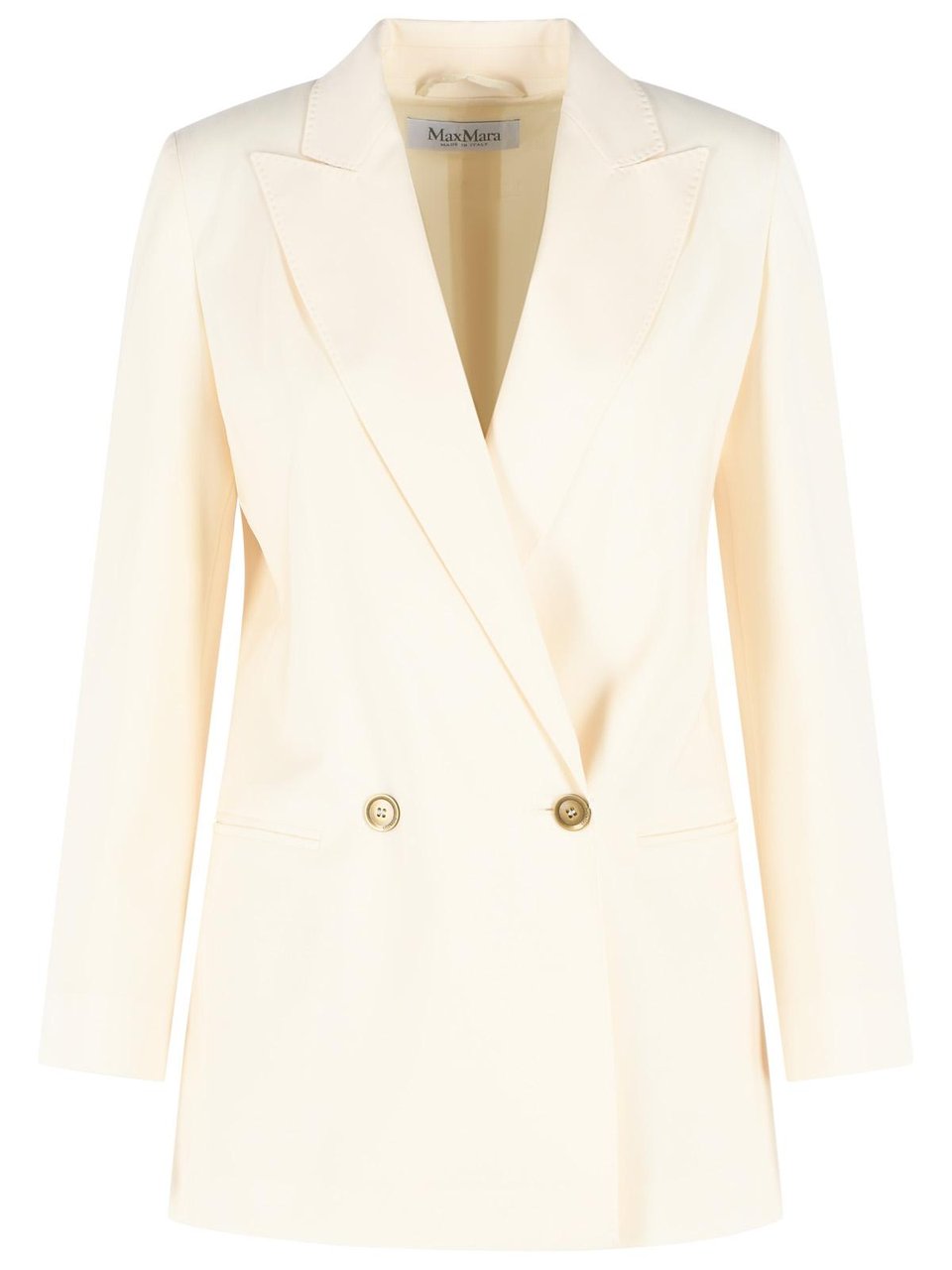 Max Mara 'Bikini' Ivory White Virgin Wool Blazer Neutraal