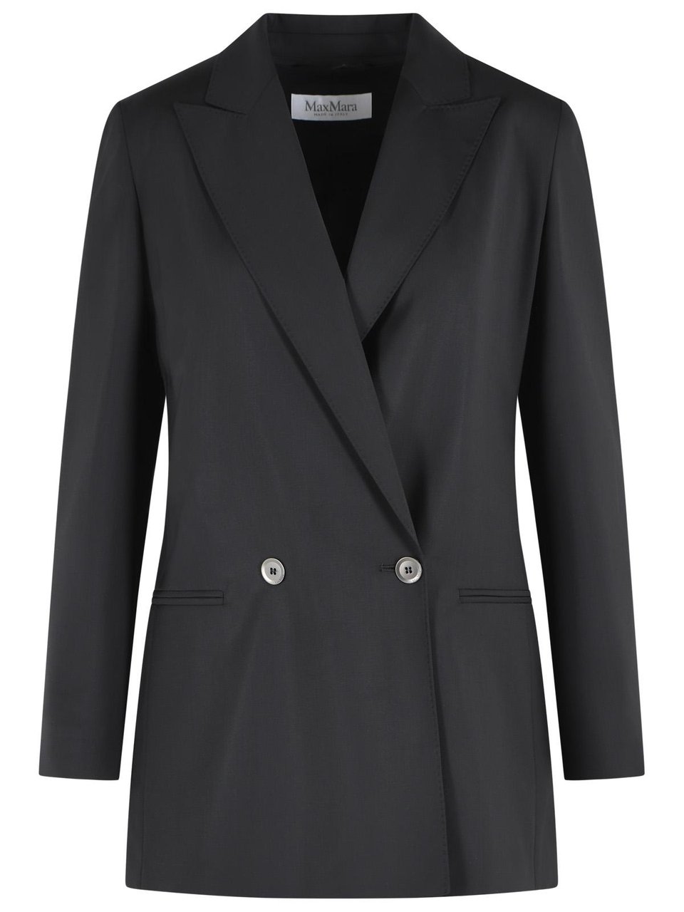 Max Mara 'Bikini' Black Virgin Wool Blazer Zwart