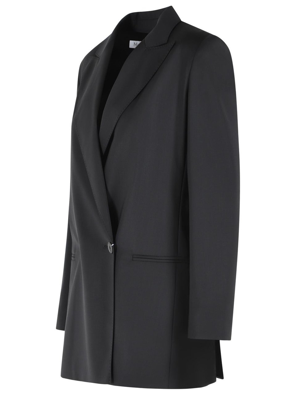 Max Mara 'Bikini' Black Virgin Wool Blazer Zwart