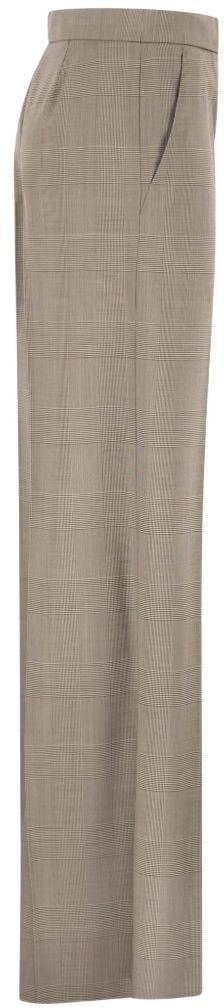 Max Mara Trousers Vert Olive Donkergroen