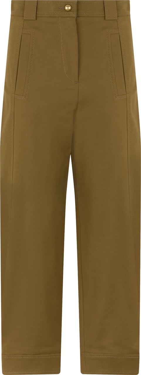 Max Mara Straight pants with a high waist Groen