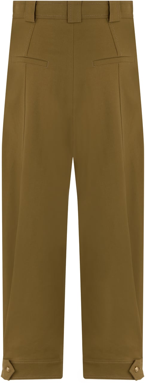 Max Mara Straight pants with a high waist Groen
