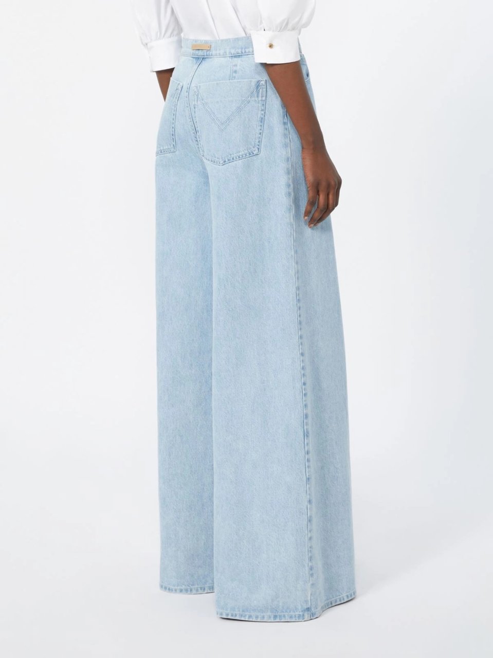 Max Mara Light Blue Mxmaffari High-Waisted Jeans Blauw