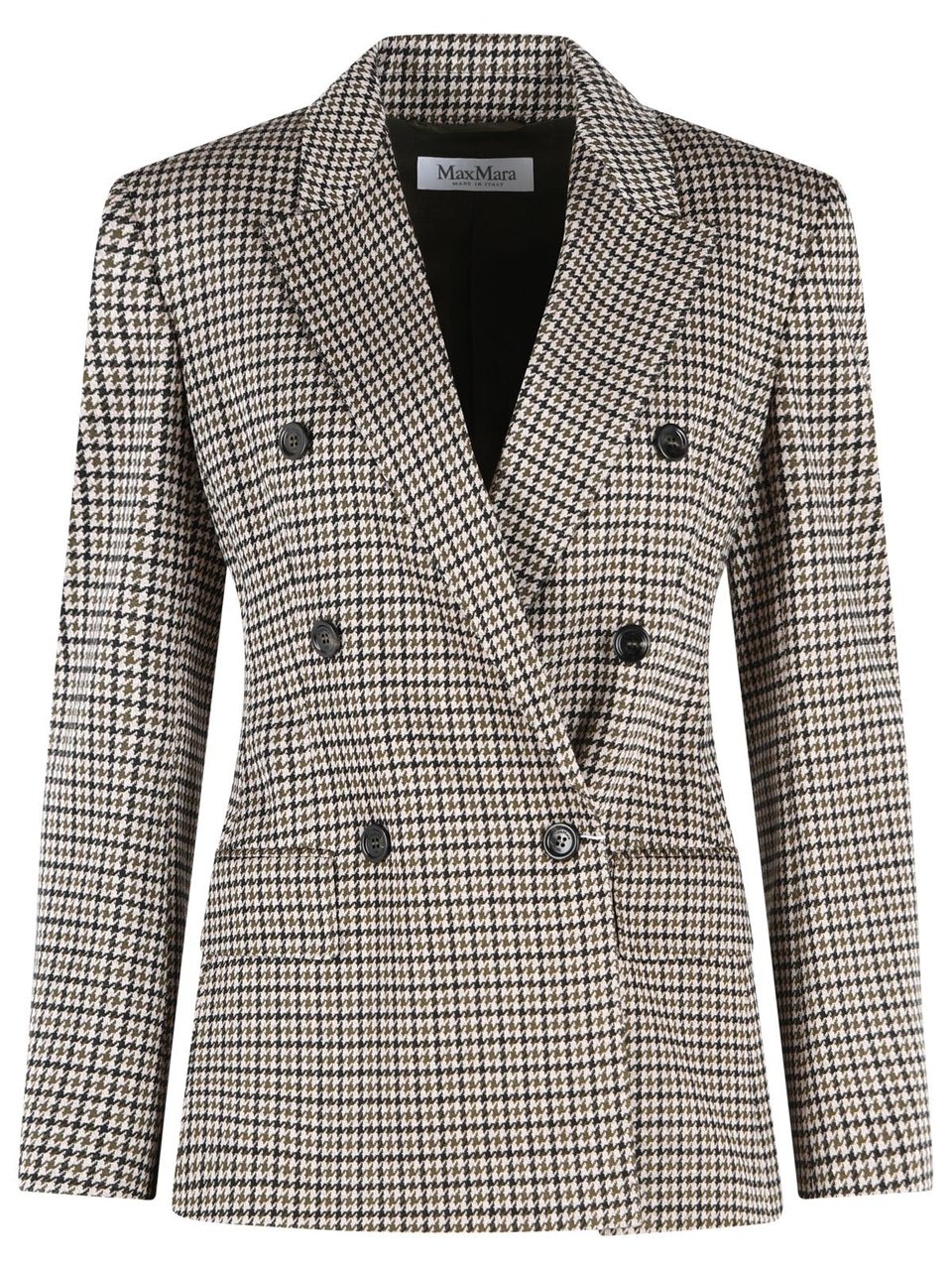 Max Mara 'Eccelso' Blazer In Viscose And Black Virgin Wool Grijs