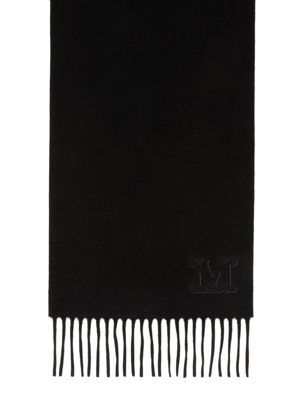 Max Mara Dark Tone Wsdalia Cashmere Fringed Scarf Rood