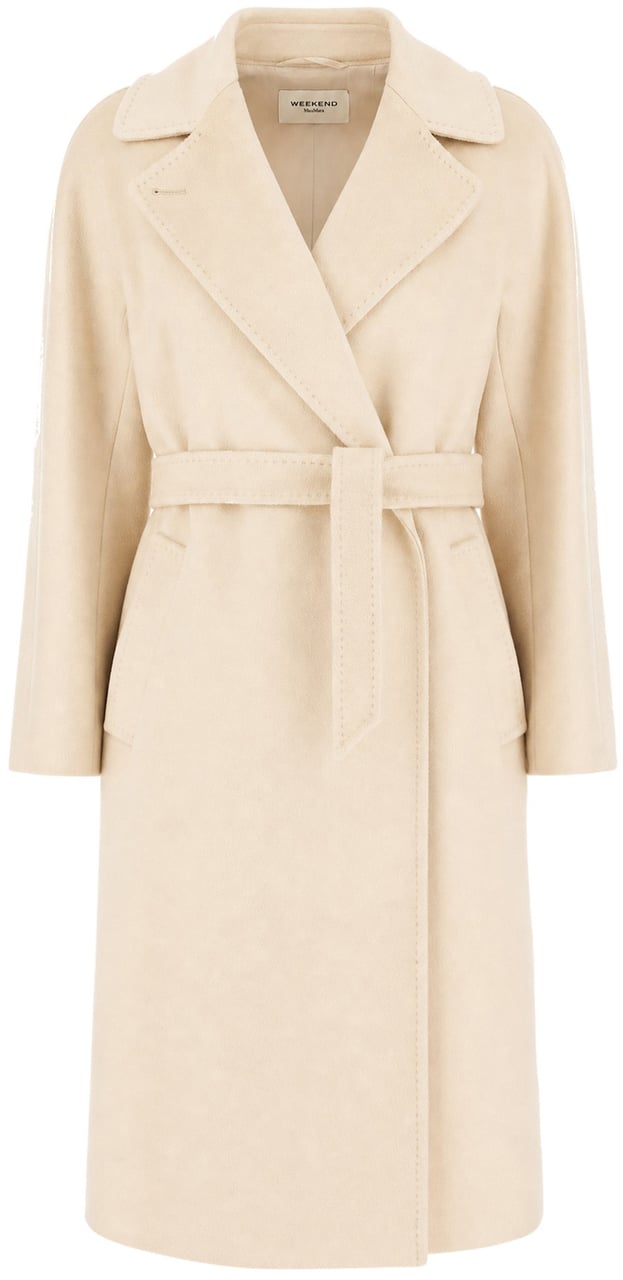 Max Mara Maxmara Sand wool coat Neutraal