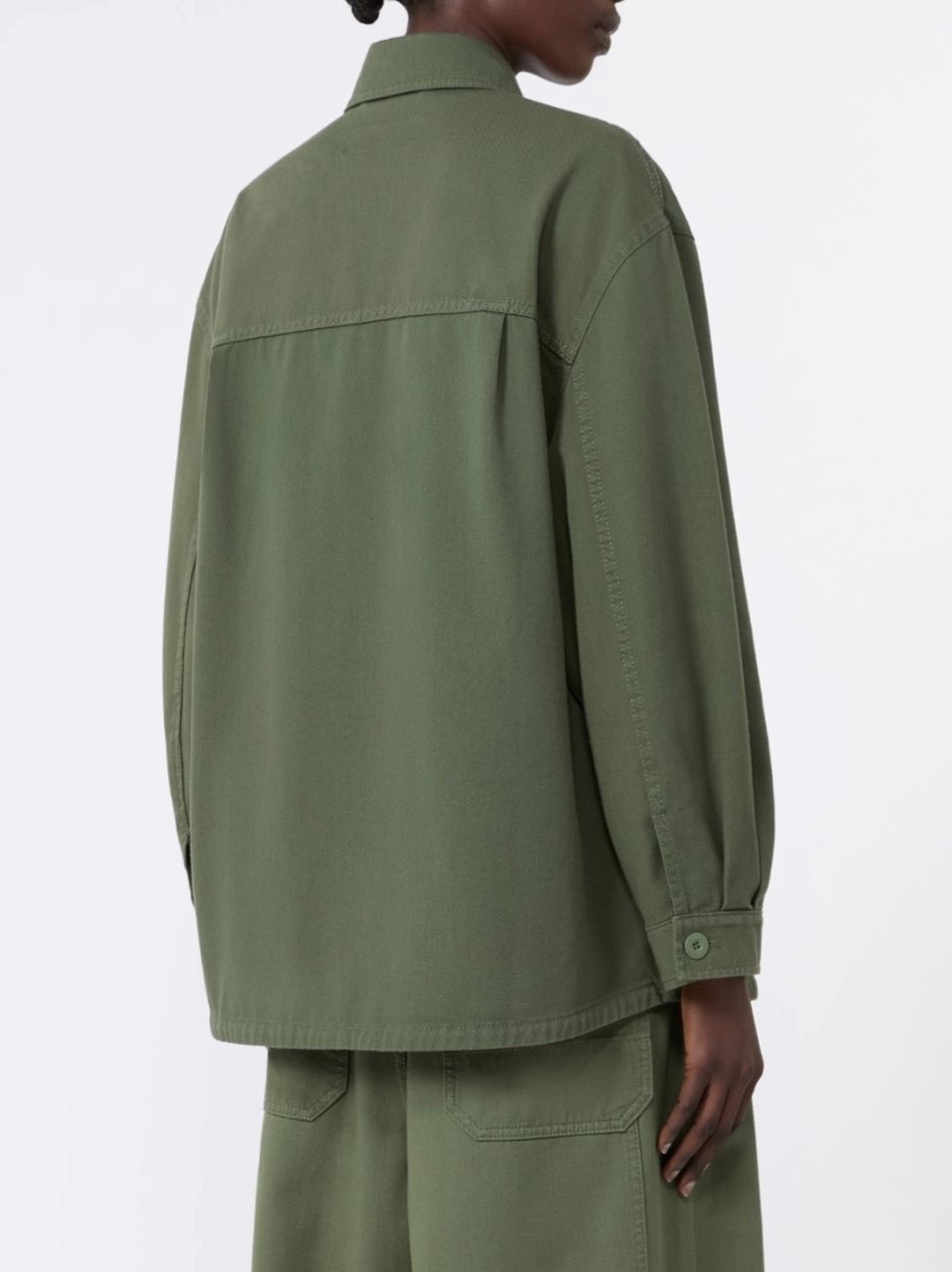 Max Mara Loose-Fitting Button-Up Jacket With Classic Collar Grijs