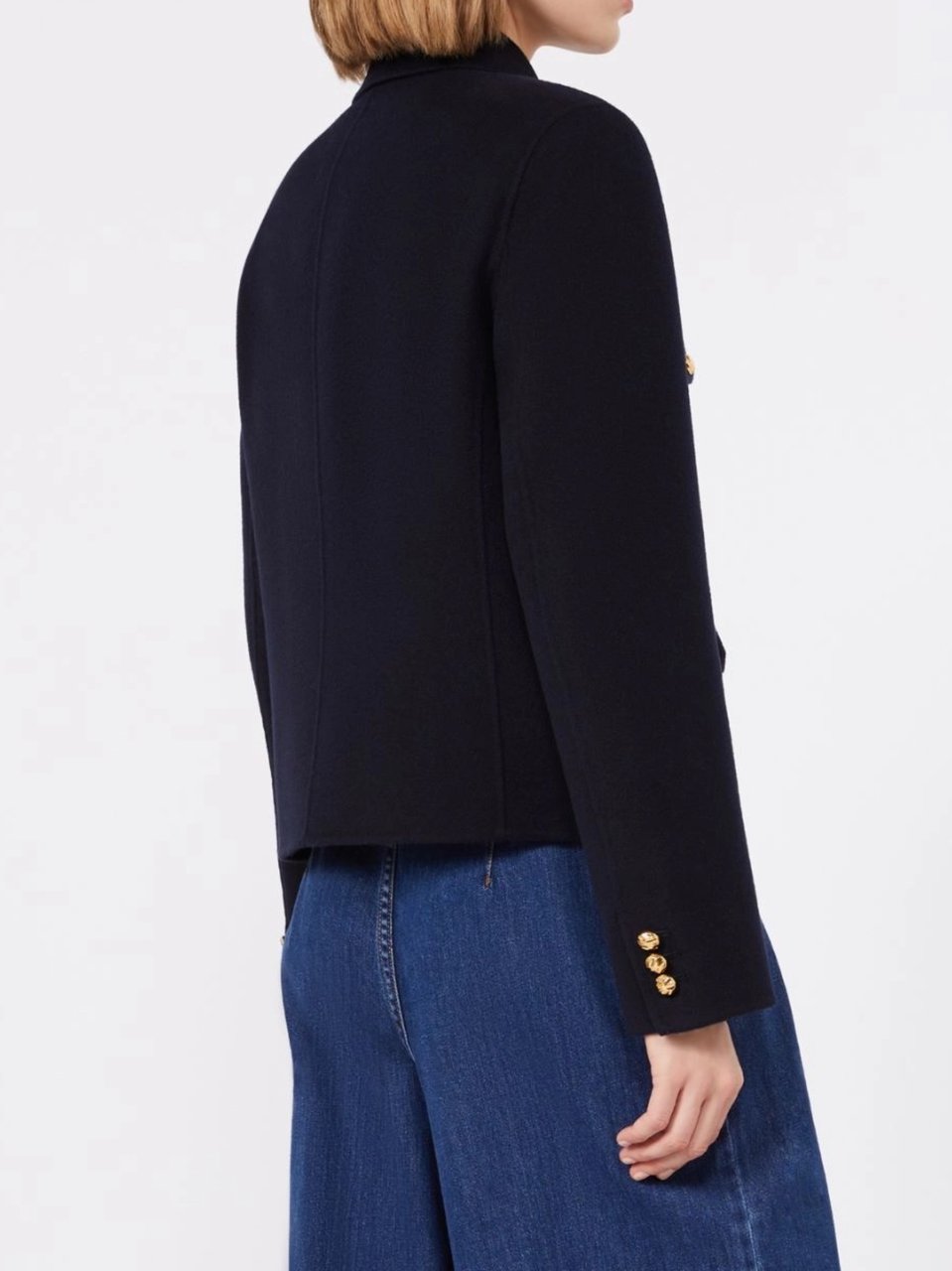 Max Mara Black Mstvenere Cropped Four-Pocket Jacket Zwart