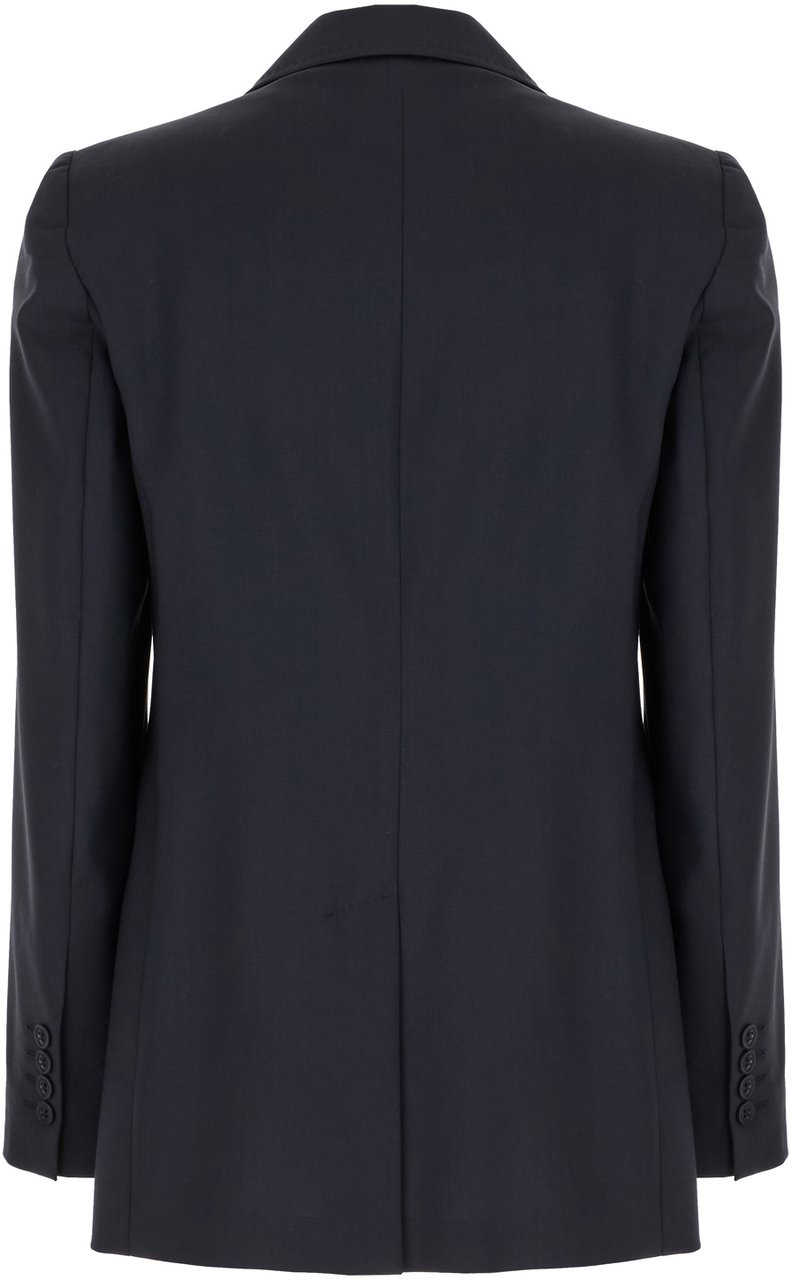 Max Mara Maxmara Blue virgin wool blazer Blauw