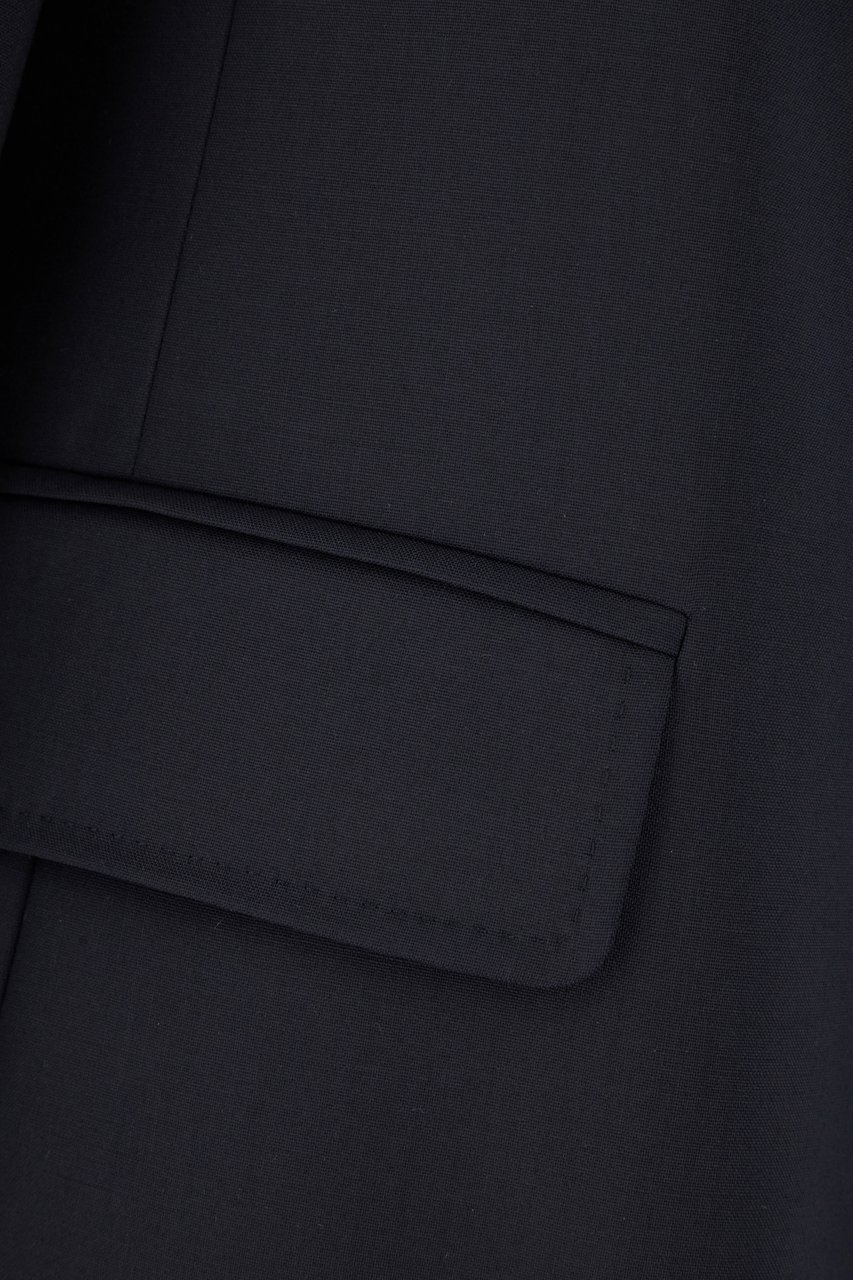 Max Mara Maxmara Blue virgin wool blazer Blauw