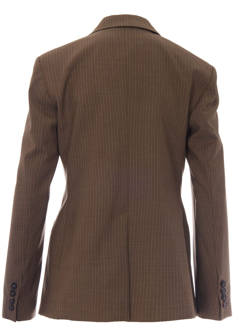 Max Mara Jackets Cammello Gessato Beige
