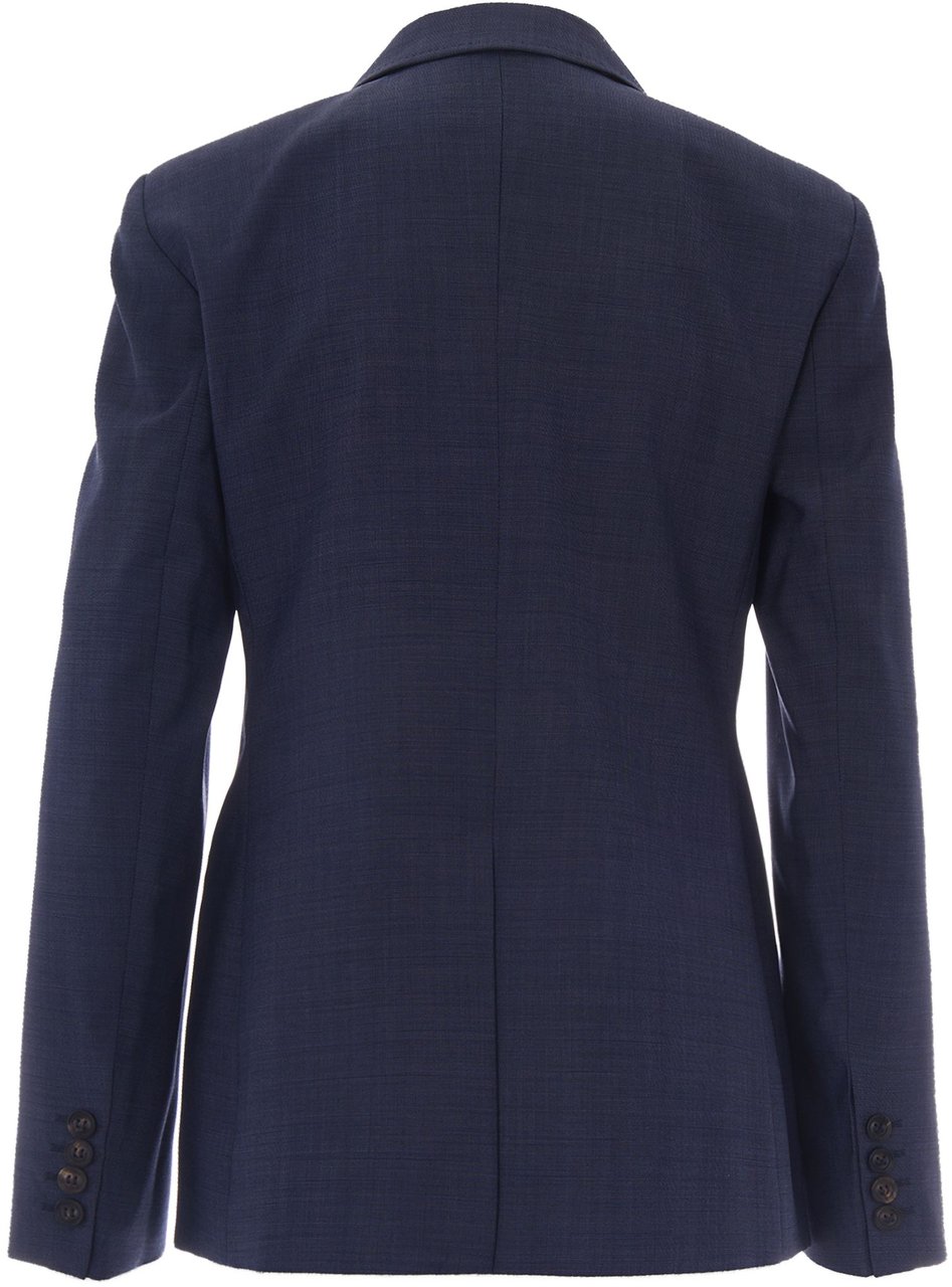 Max Mara Jackets Blu Marino Fil A Fil Navy