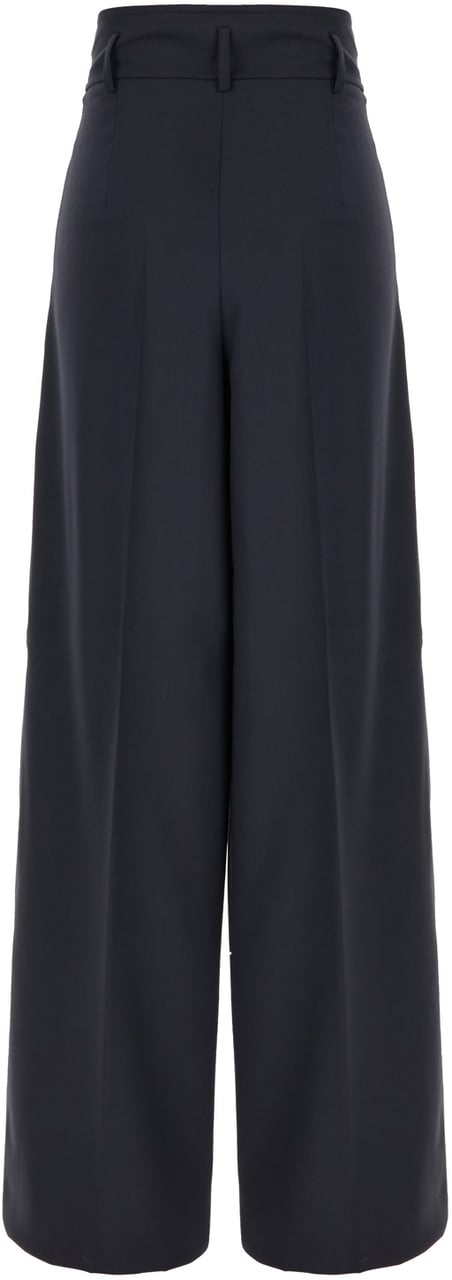 Max Mara Studio Navy blue wool pants Blauw