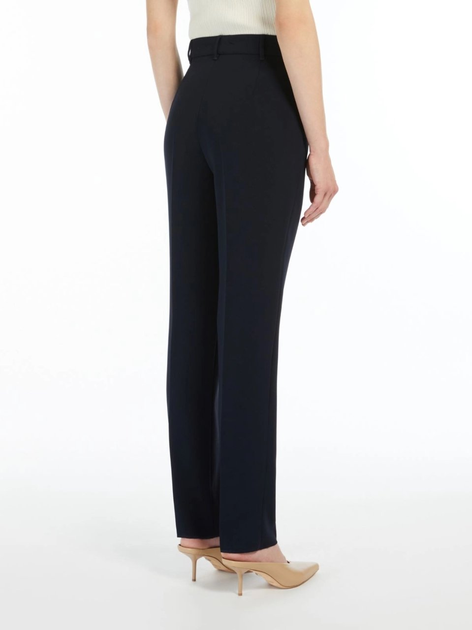 Max Mara Dark Navy Jerta Tailored Trousers Zwart