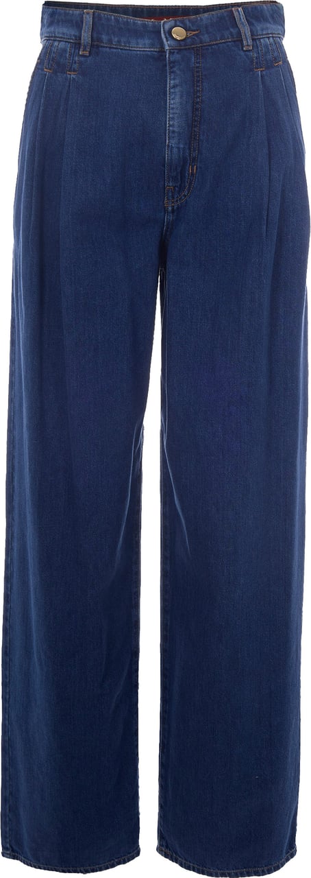 Max Mara Jeans Blu Medio Pulito Blauw
