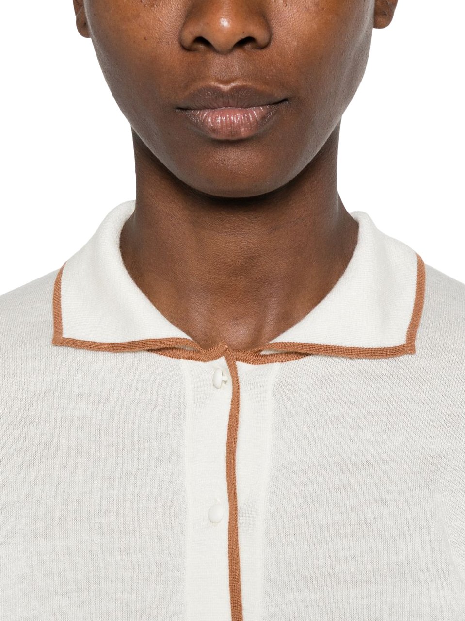 Max Mara Sweaters Bianco/Caramello Wit