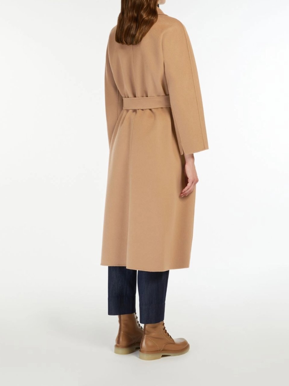 Max Mara Brown Esturia Belted Knee-Length Coat Bruin