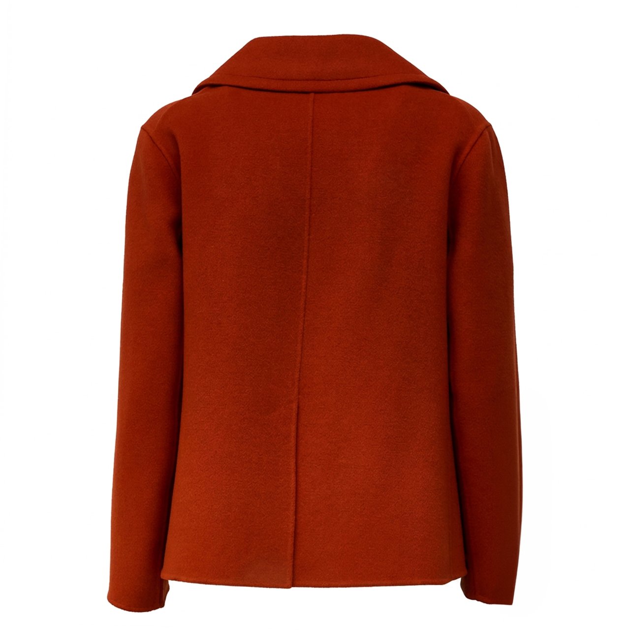 Max Mara Sissy Short Single-Breasted Wool Blazer Oranje