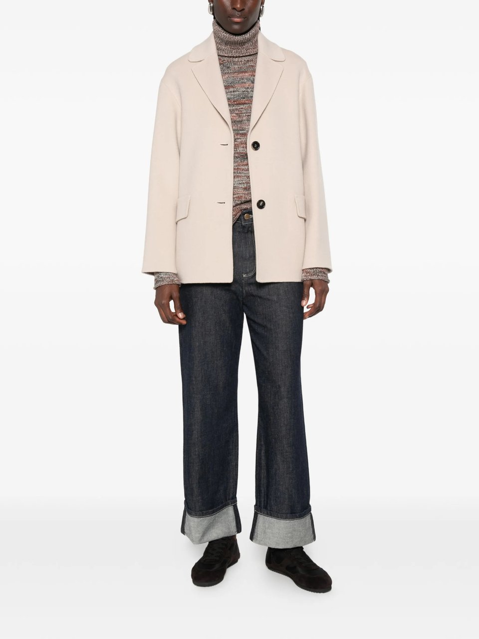 Max Mara Light Beige Smmelfi Boxy Flap Jacket Neutraal