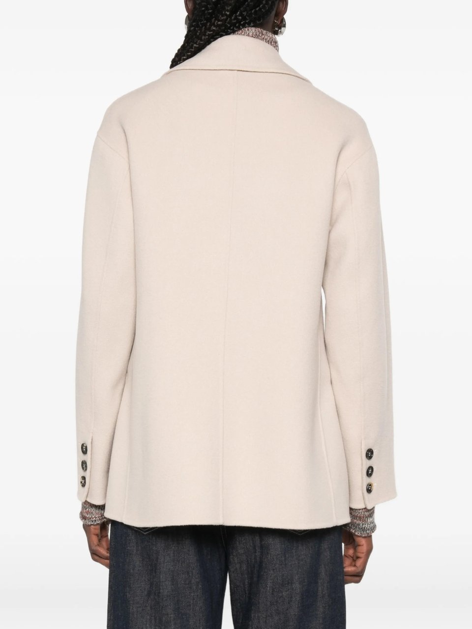 Max Mara Light Beige Smmelfi Boxy Flap Jacket Neutraal