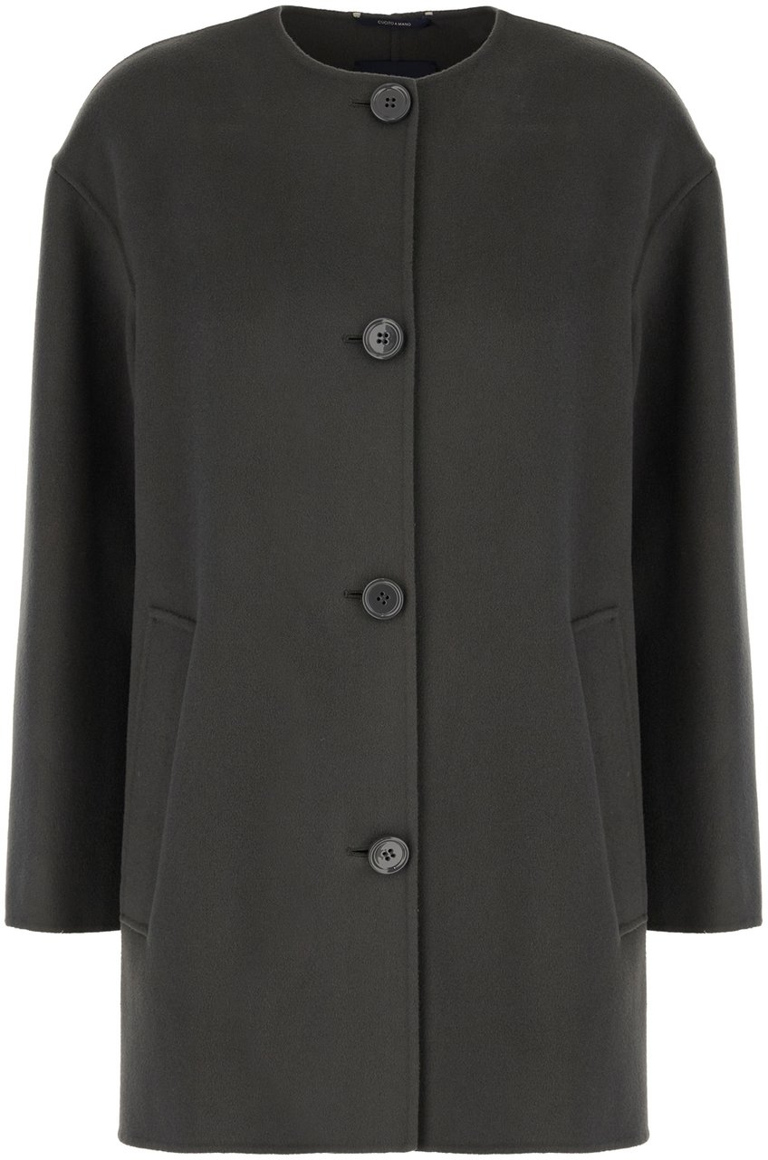 Max Mara S Dark grey wool coat Grijs