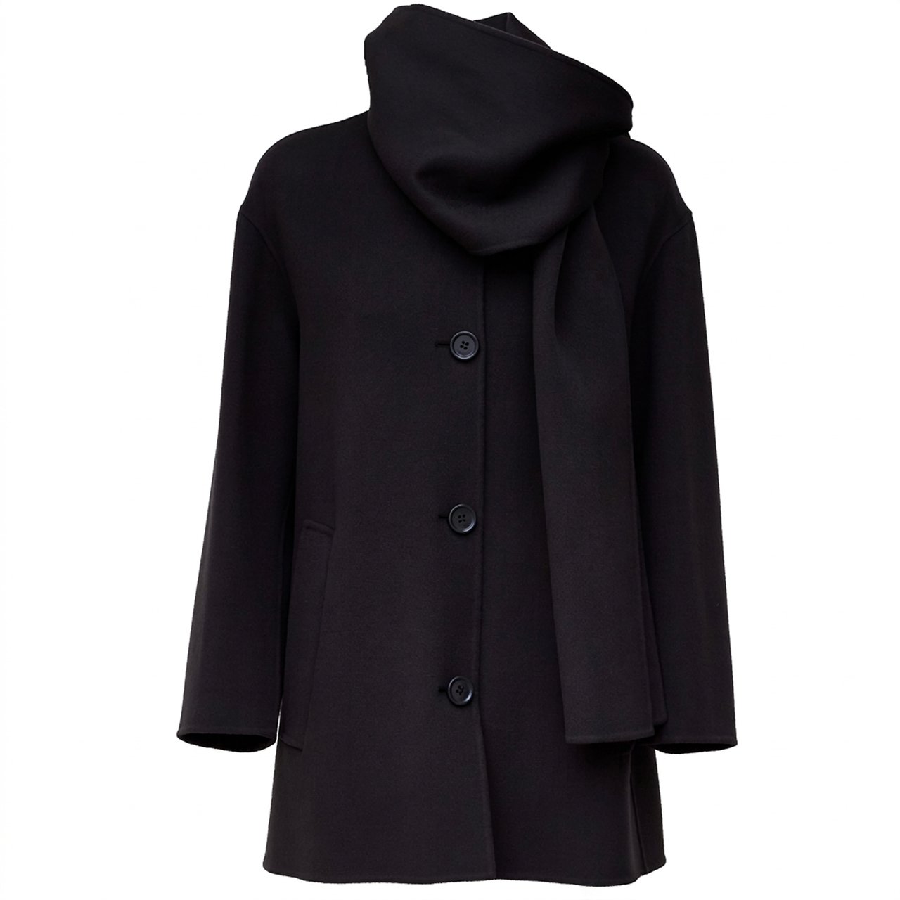 Max Mara Alicia Short Single-Breasted Wool Jacket Zwart