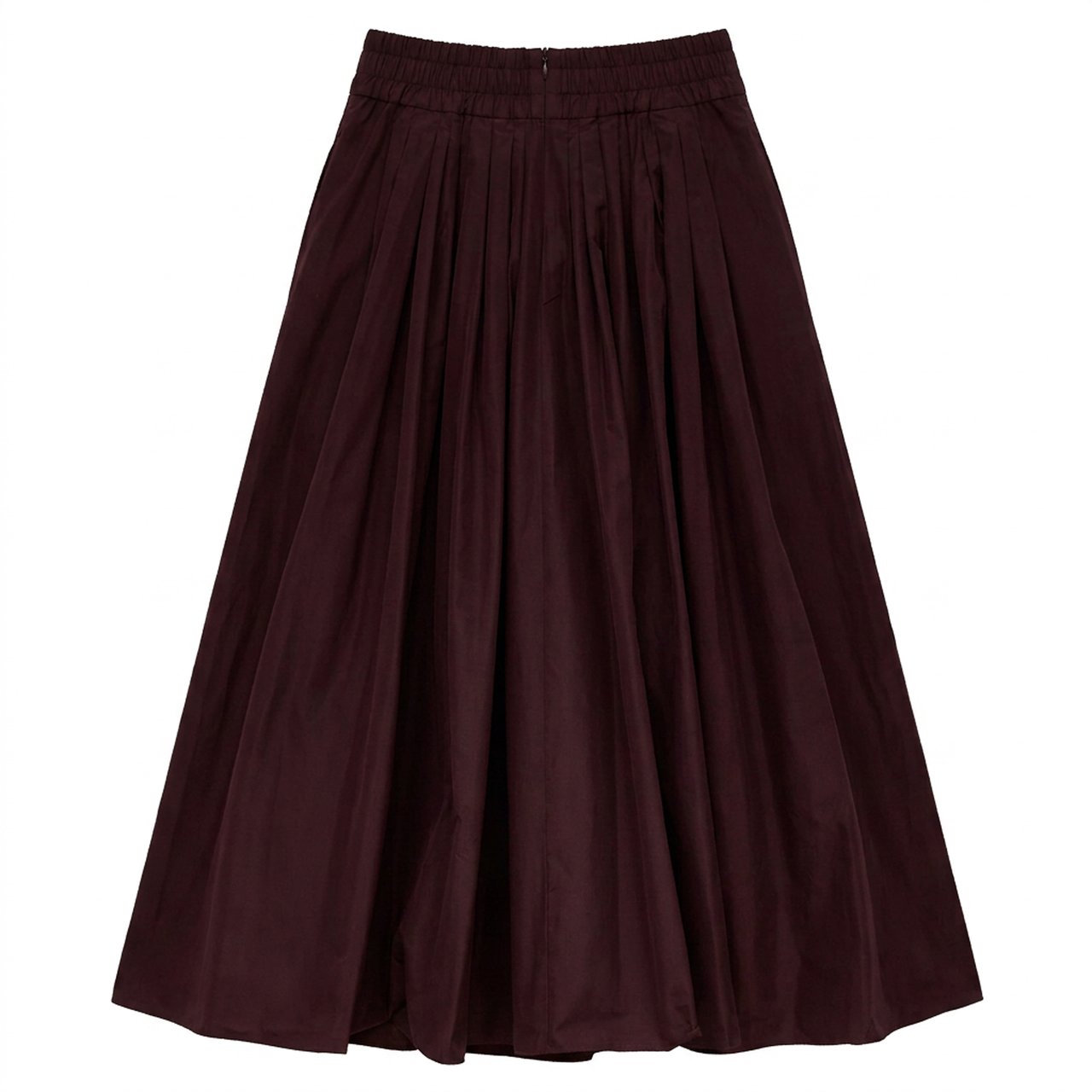 Max Mara Romina Long Taffeta Skirt Zwart