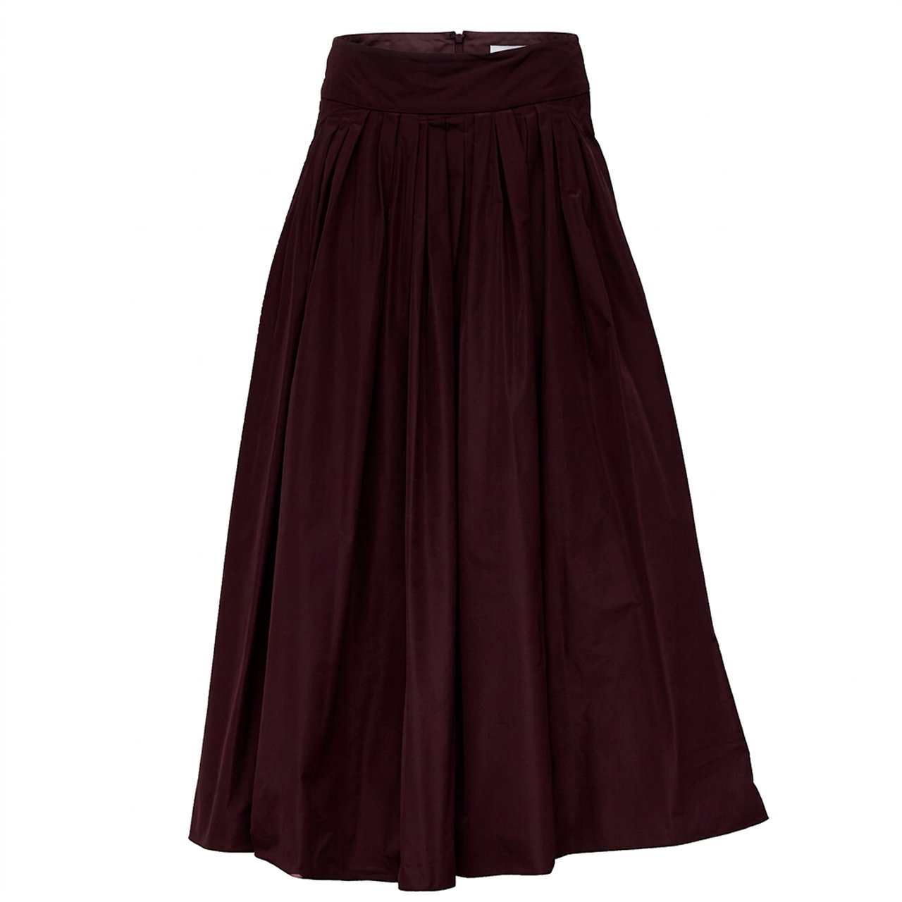Max Mara Romina Long Taffeta Skirt Zwart