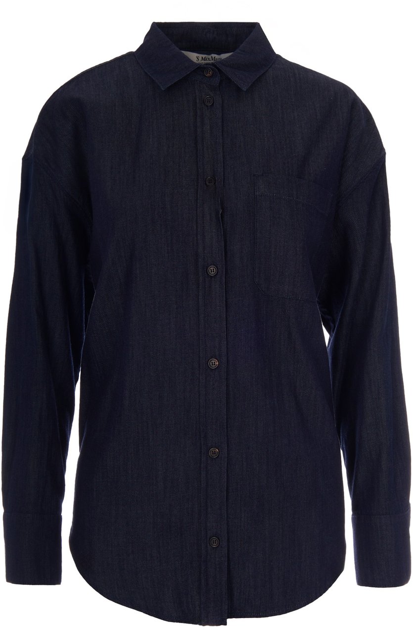 Max Mara 'S Max Mara Shirts Blu Notte Scuro Pulito Navy