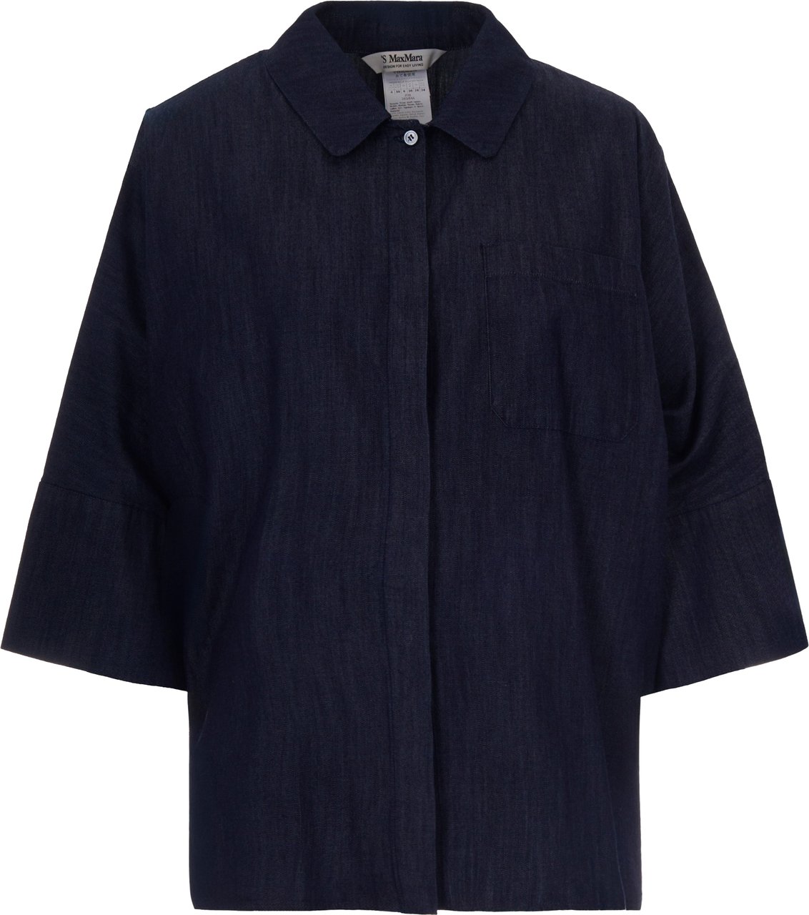 Max Mara 'S Max Mara Shirts Blu Notte Scuro Pulito Navy