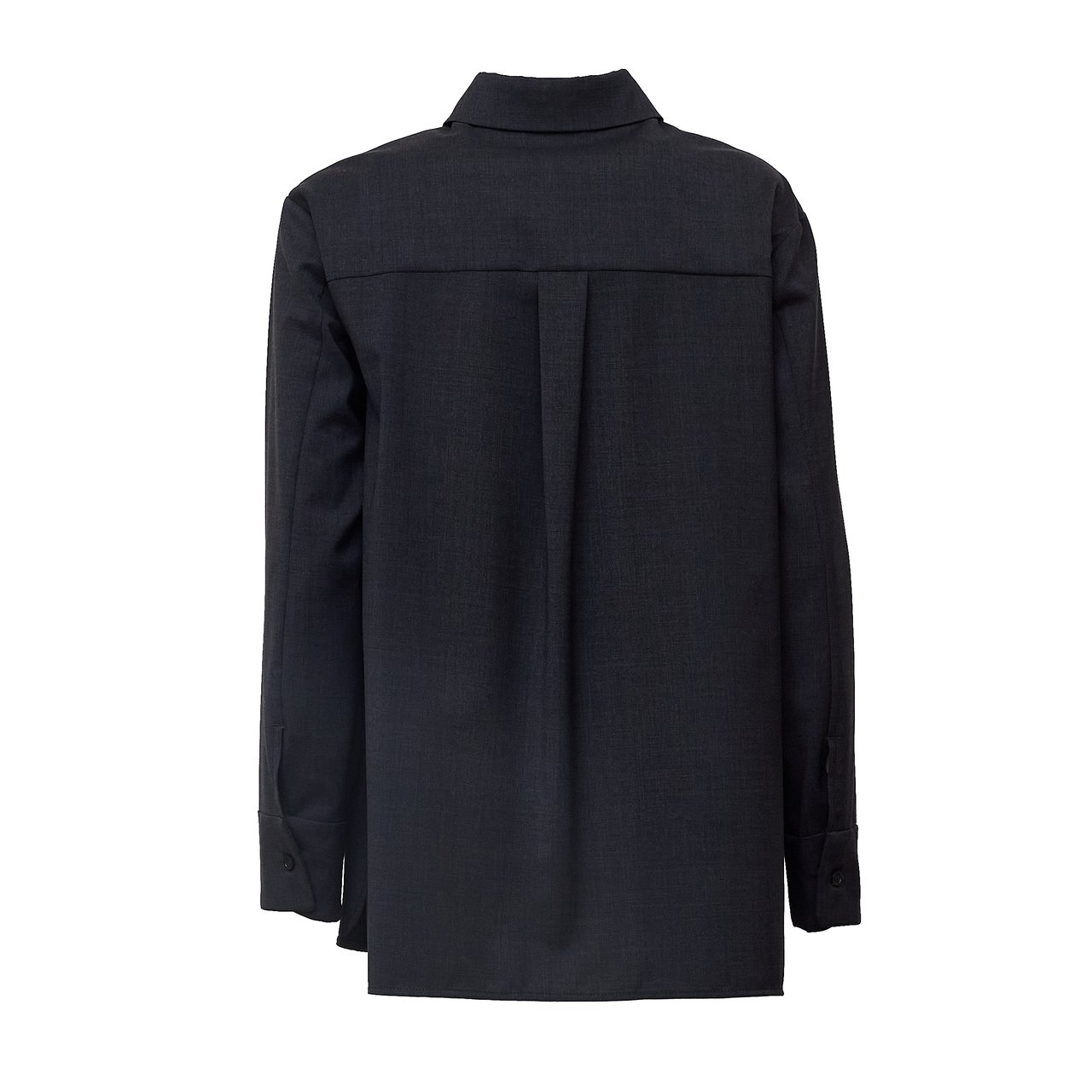 Max Mara Virgin Wool Opera Casual Shirt Zwart