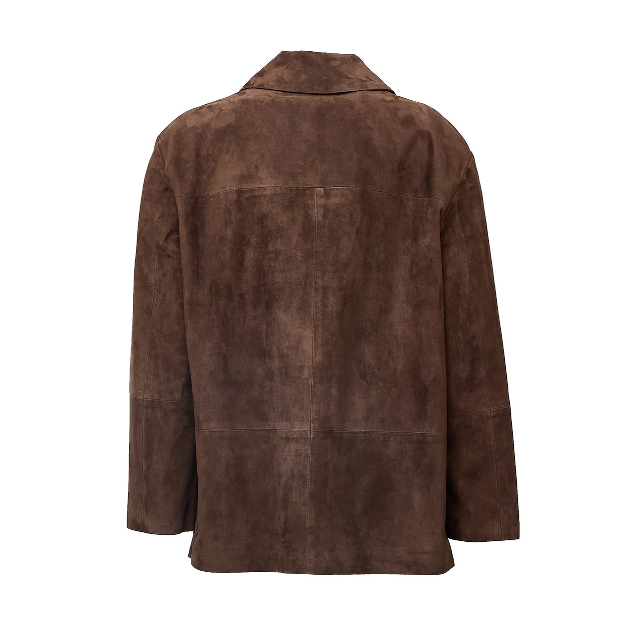 Max Mara Lambskin Suede Jacket with Horn Button Closure and Silk Lining Zwart