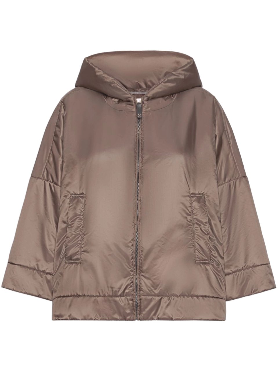 Max Mara Fiore Cropped Polyester Padded Jacket Bruin