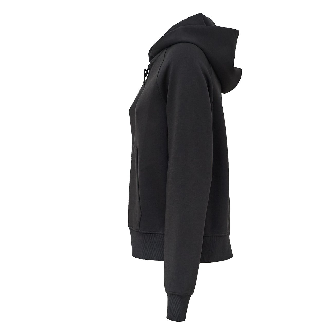 Max Mara Hooded Zip Sweatshirt with Embroidered Logo Zwart