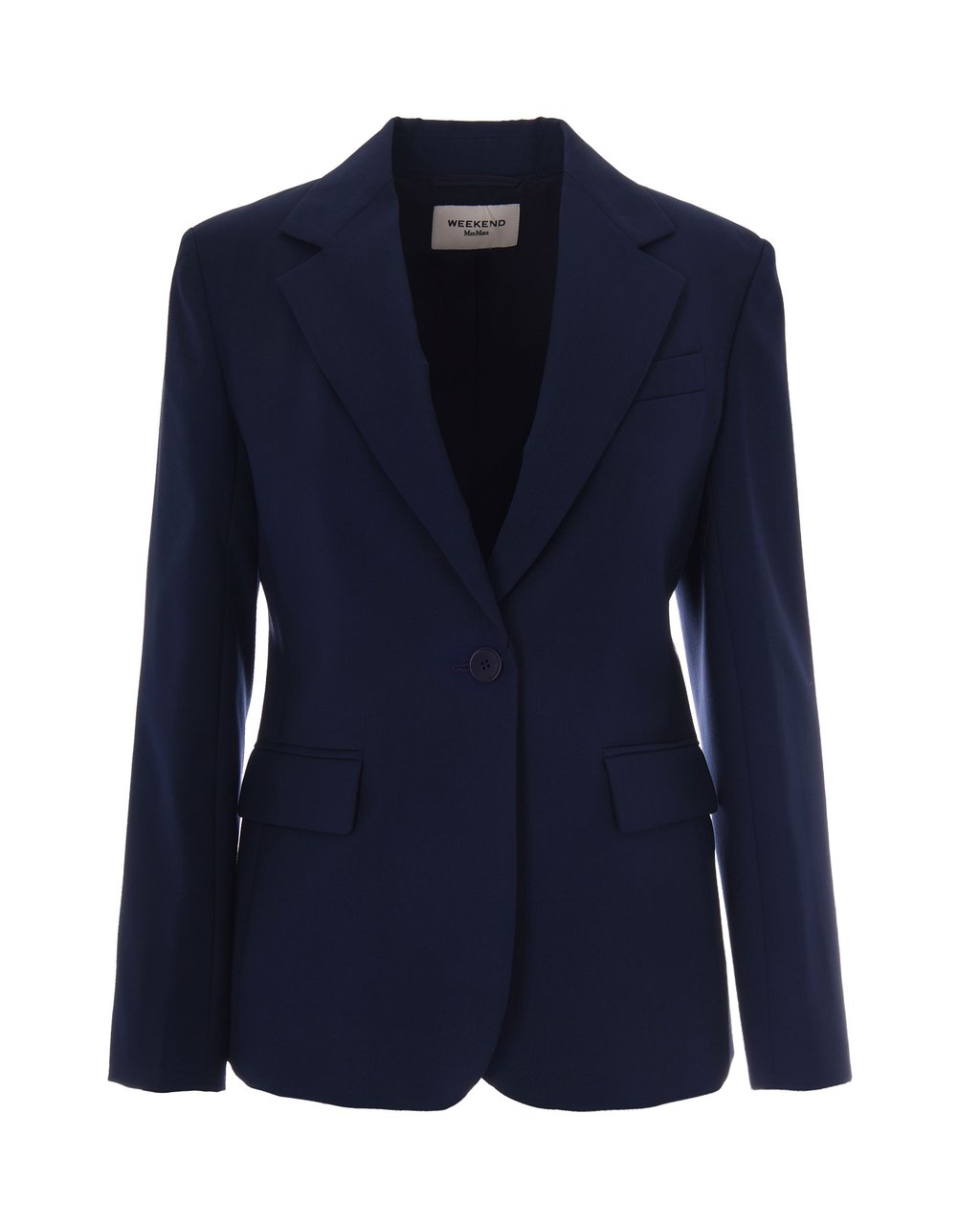Max Mara Single-Breasted Blazer With Tailored Fit And Refined Details Blauw