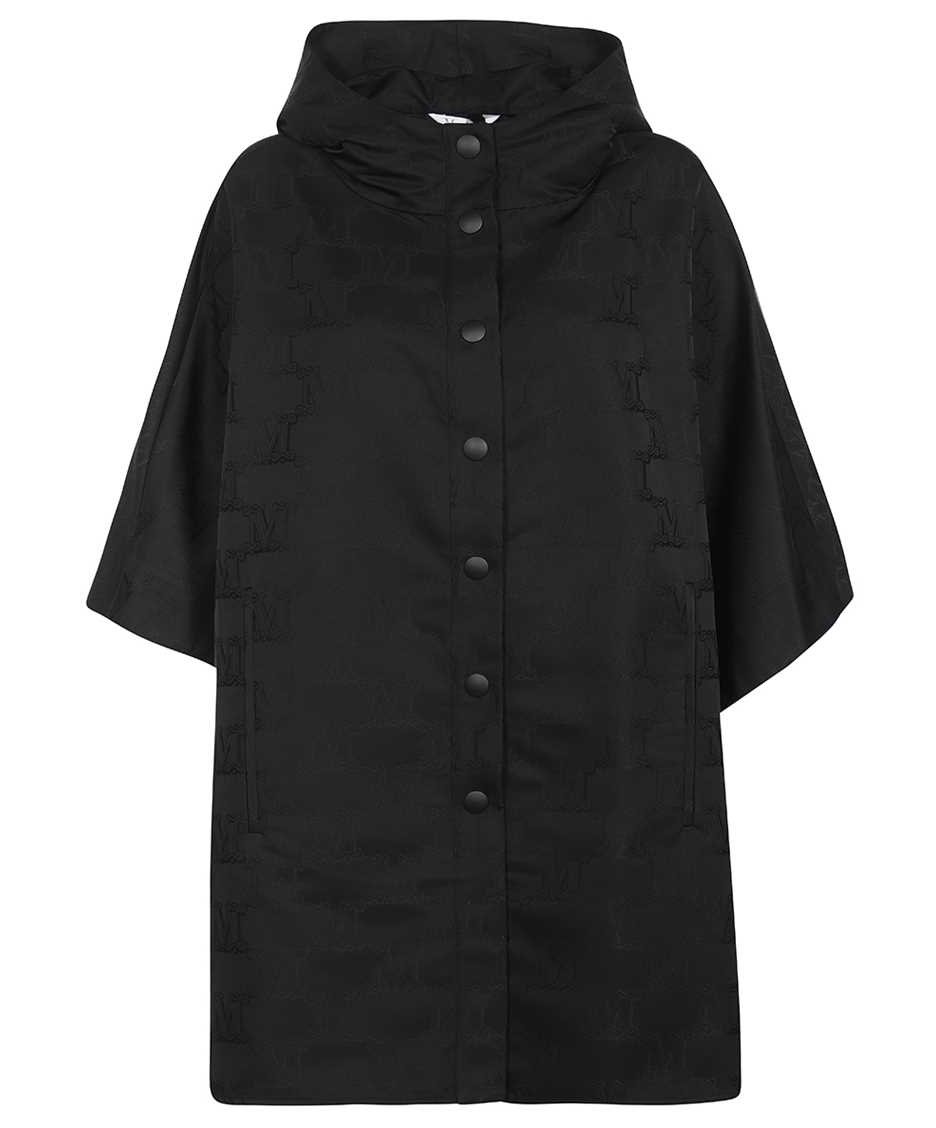 Max Mara Cape with jacquard logo Zwart