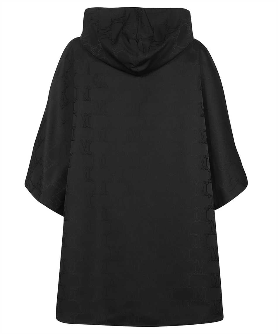 Max Mara Cape with jacquard logo Zwart