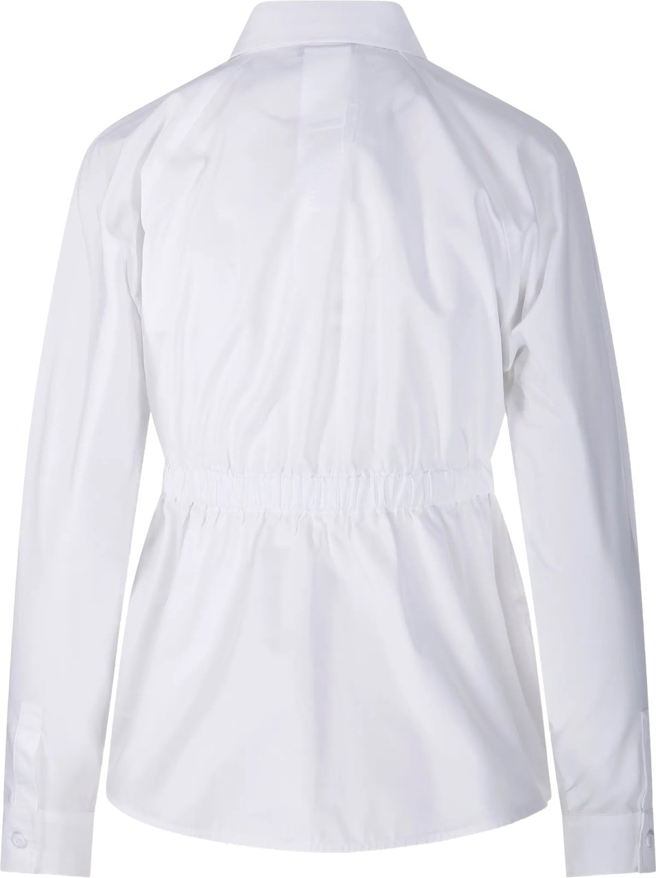 Max Mara White Tazzina Long-Sleeve Cotton Shirt Wit