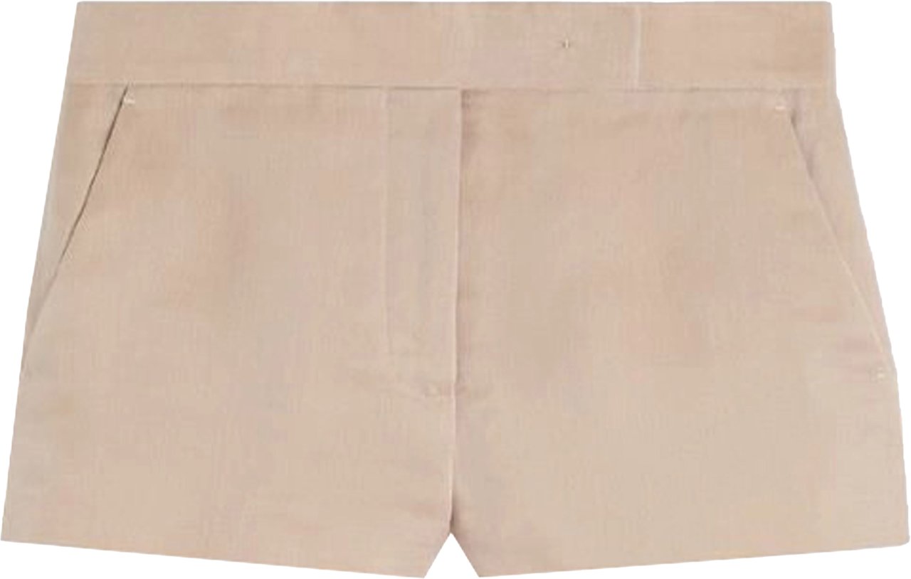 Max Mara Neutral Mxsaerosi Tailored Minimalist Shorts Neutraal