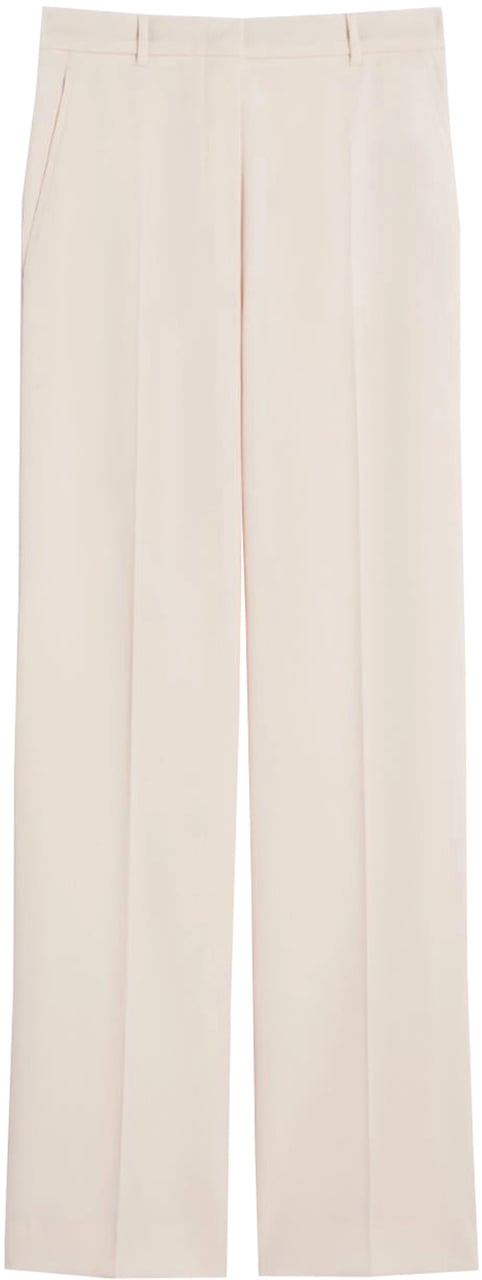 Max Mara Light Beige Quasar Wide-Leg Trousers Neutraal