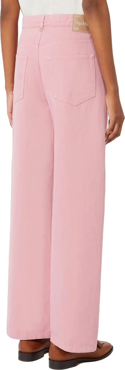 Max Mara Pink Smmonorata Wide-Leg High-Waist Pants Roze